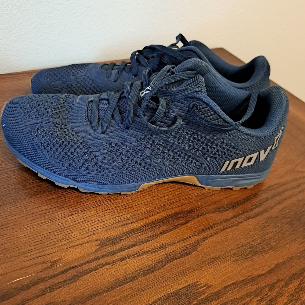 Inov-8 F-Lite 245 Mens Navy Blue Knit Training Gym Shoes Size 13 US M 47 EU
